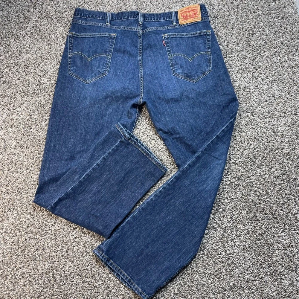 Levi's 514 Men's 38x30 Straight Fit Jeans Dark Wash Blue Denim Regular Fit